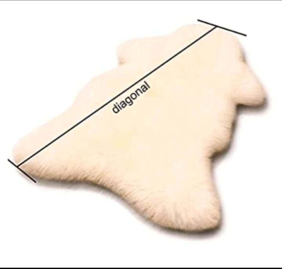 Colorful sheepskin | Red | Genuine lambskin | Rug decoration | 120cm | Seat cushion