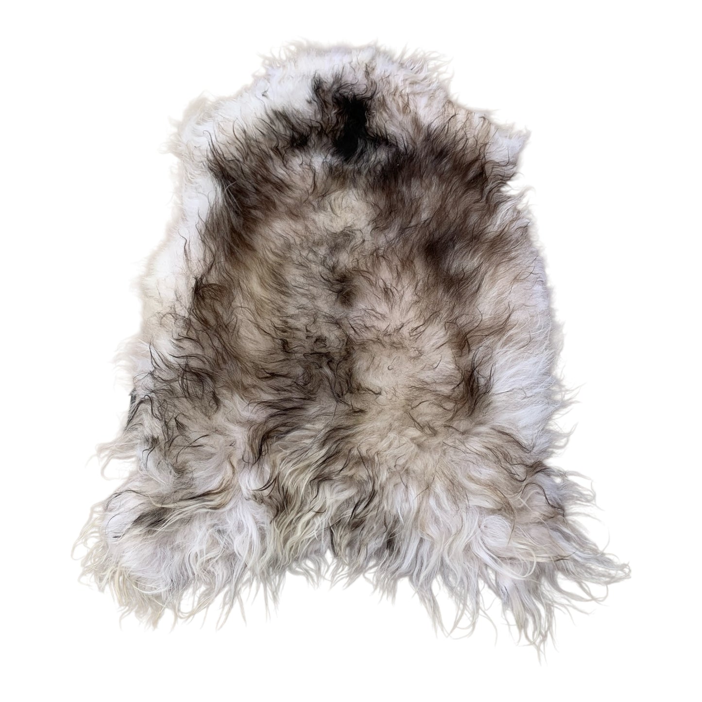 TOP Schaffell | 140cm | Echtes Lammfell |Teppich Deko | Dunkel-Geflammt | Sitzauflage