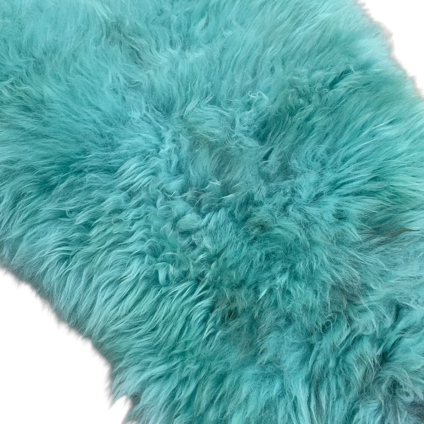 BUNTE Schaffell | Türkis | Echtes Lammfell |Teppich Deko | 120cm | Sitzauflage