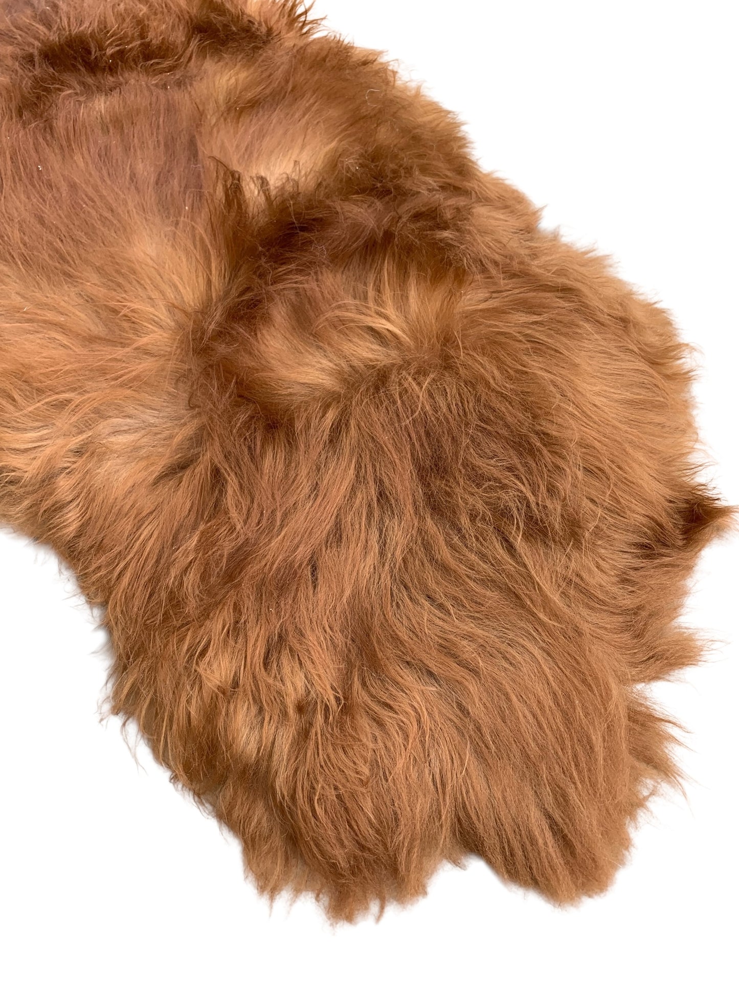 TOP Schaffell | 140cm | Echtes Lammfell |Teppich Deko | Ginger / Gold-Braun | Sitzauflage