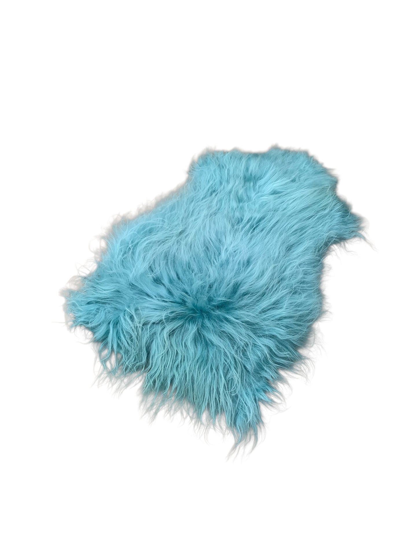 BUNTE Schaffell | Türkis | Echtes Lammfell |Teppich Deko | 120cm | Sitzauflage