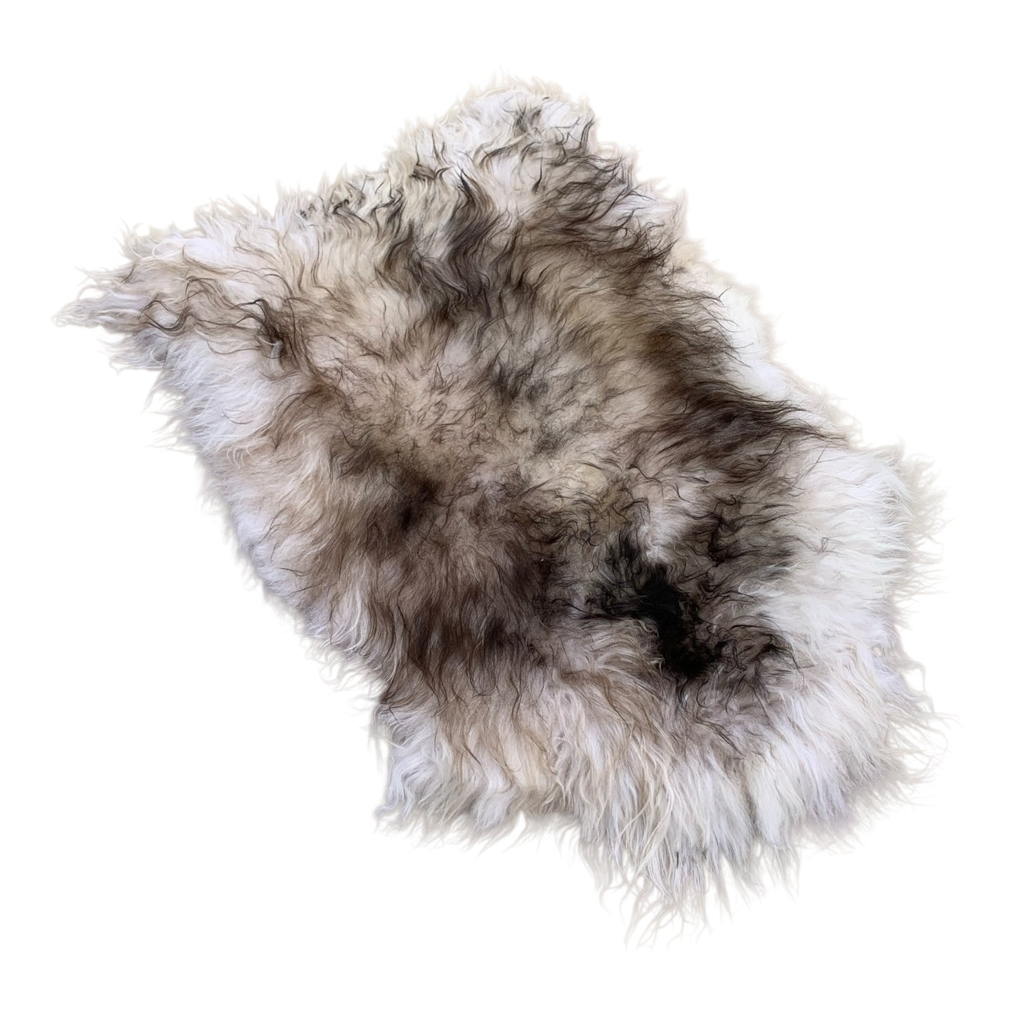 TOP Schaffell | 140cm | Echtes Lammfell |Teppich Deko | Dunkel-Geflammt | Sitzauflage