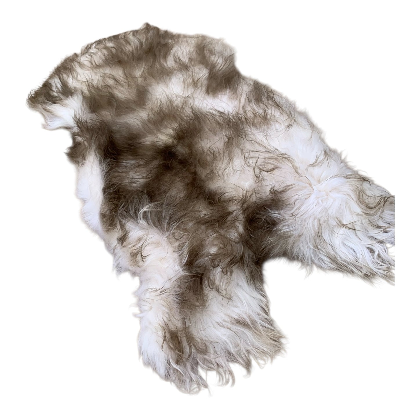 TOP Schaffell | 140cm | Echtes Lammfell |Teppich Deko | Dunkel-Geflammt | Sitzauflage