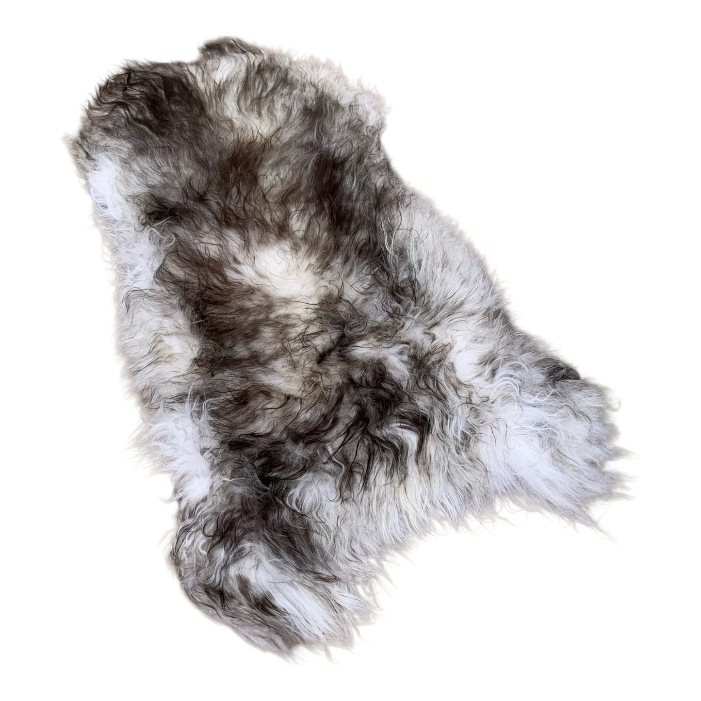 TOP Schaffell | 140cm | Echtes Lammfell |Teppich Deko | Dunkel-Geflammt | Sitzauflage