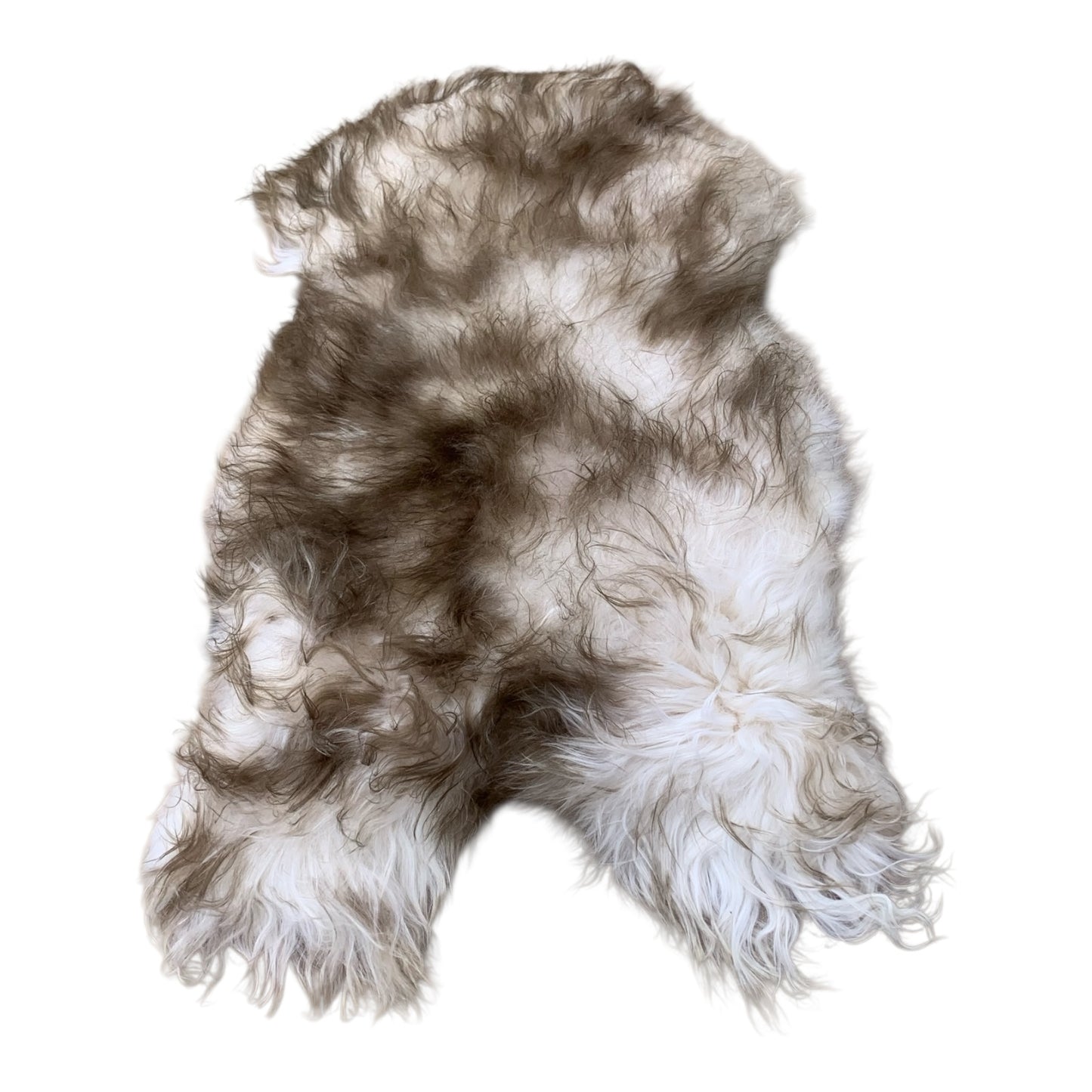 TOP Schaffell | 140cm | Echtes Lammfell |Teppich Deko | Dunkel-Geflammt | Sitzauflage