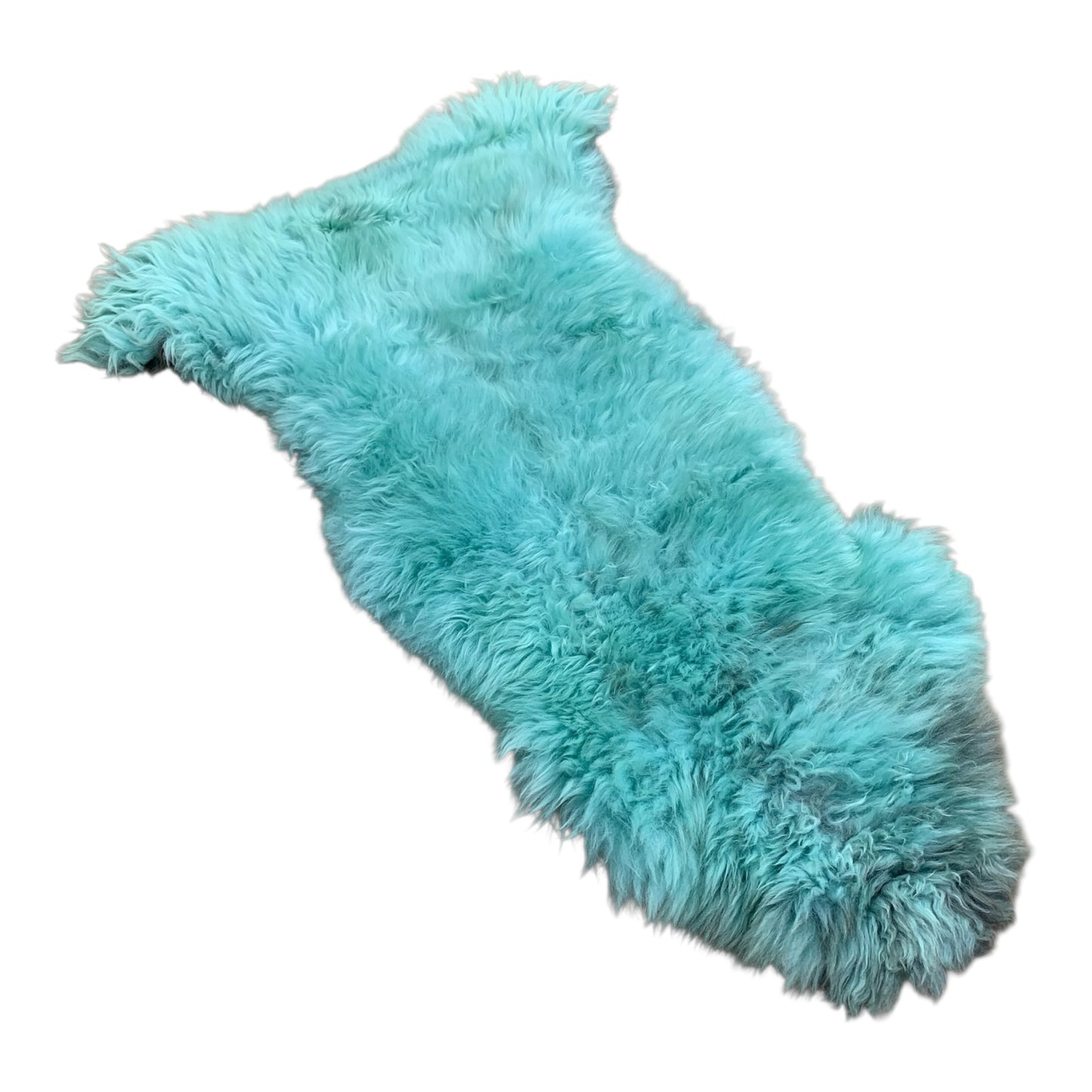 BUNTE Schaffell | Türkis | Echtes Lammfell |Teppich Deko | 120cm | Sitzauflage