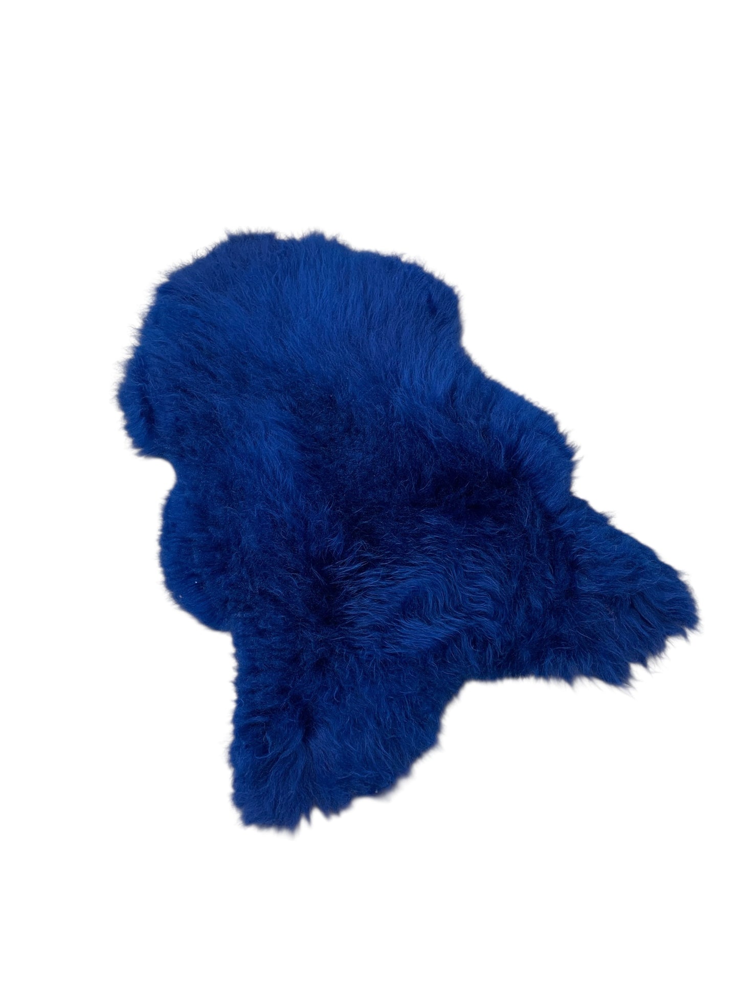 BUNTE Schaffell | Blau | Echtes Lammfell |Teppich Deko | 120cm | Sitzauflage