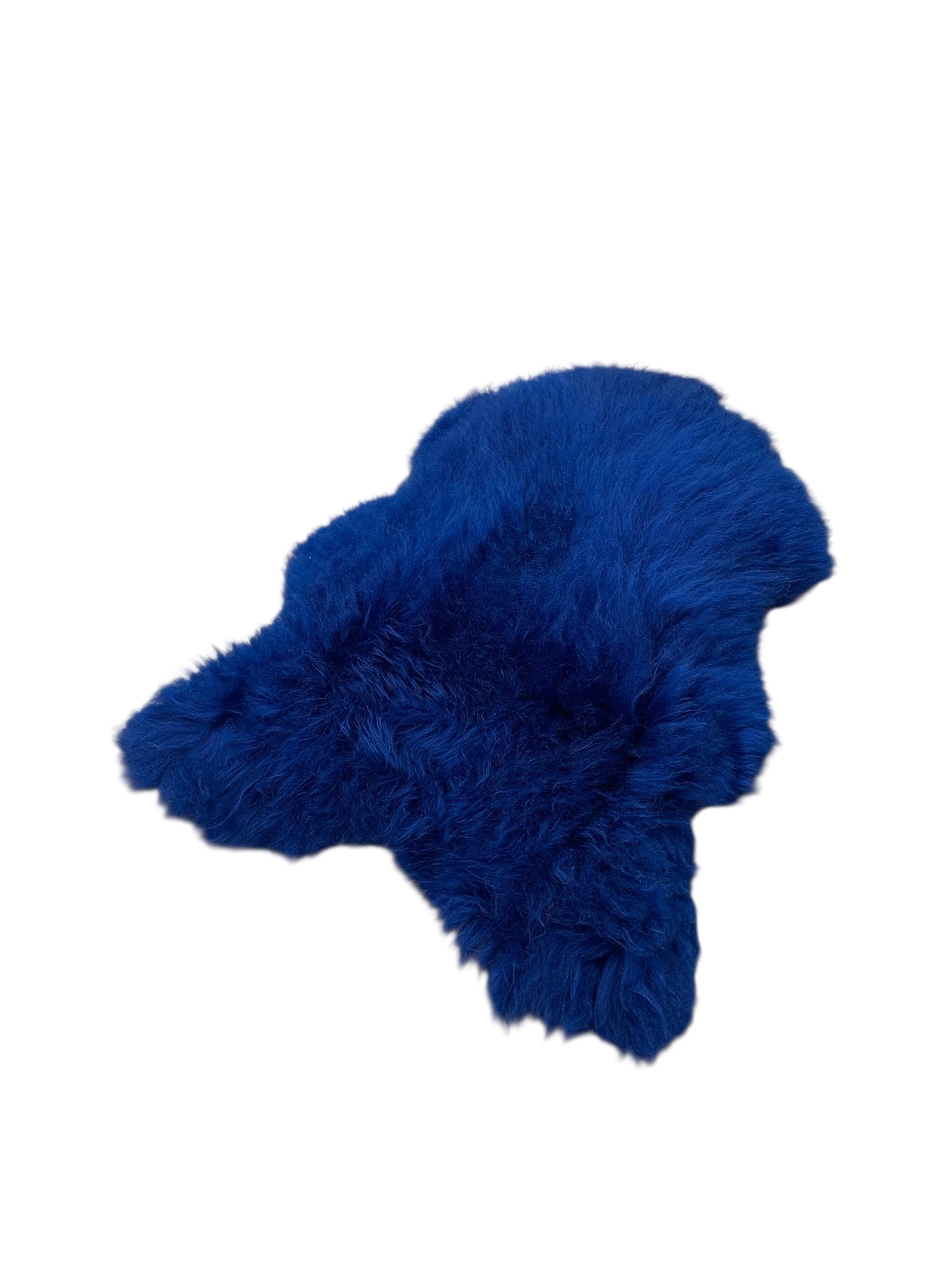 BUNTE Schaffell | Blau | Echtes Lammfell |Teppich Deko | 120cm | Sitzauflage