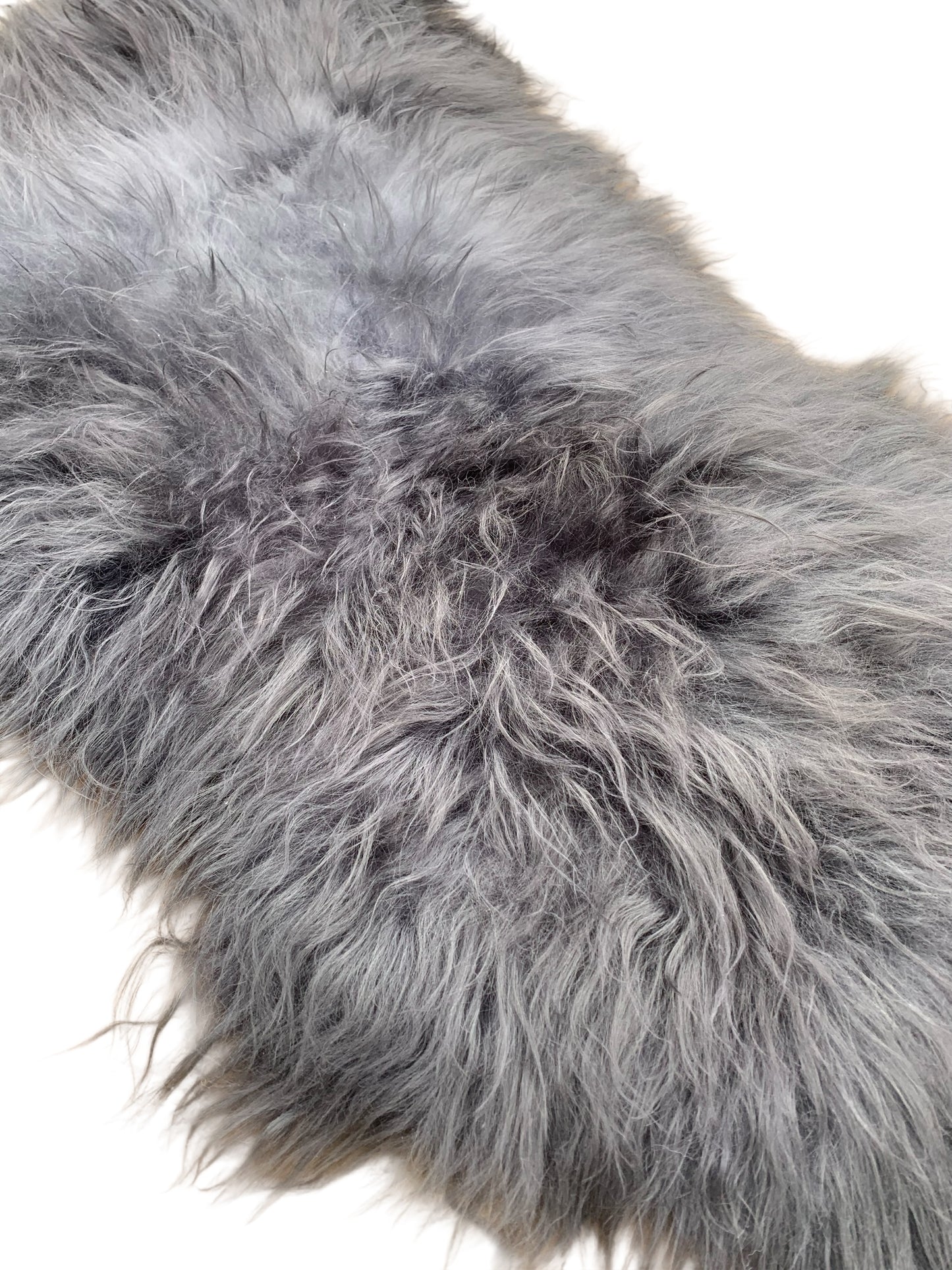 TOP Schaffell | 140cm | Echtes Lammfell |Teppich Deko | Grau | Sitzauflage