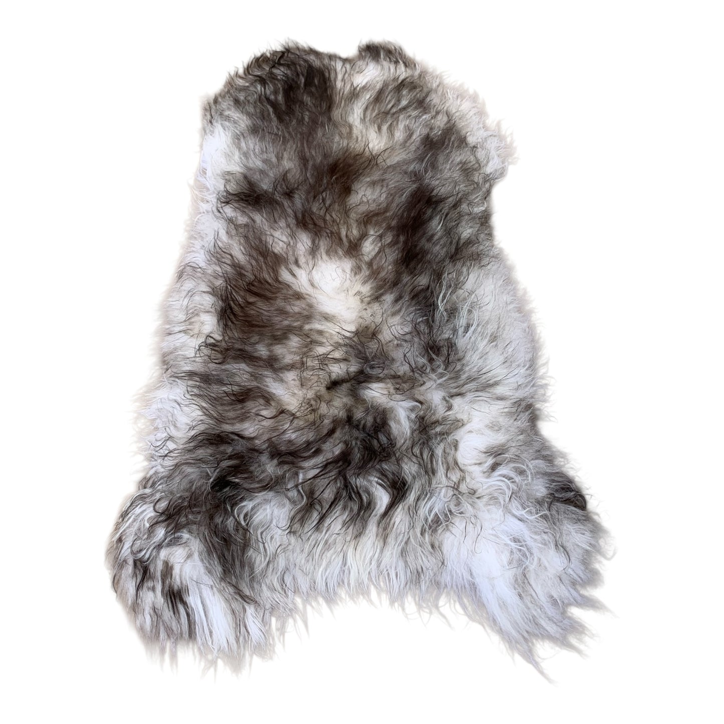 TOP Schaffell | 140cm | Echtes Lammfell |Teppich Deko | Dunkel-Geflammt | Sitzauflage