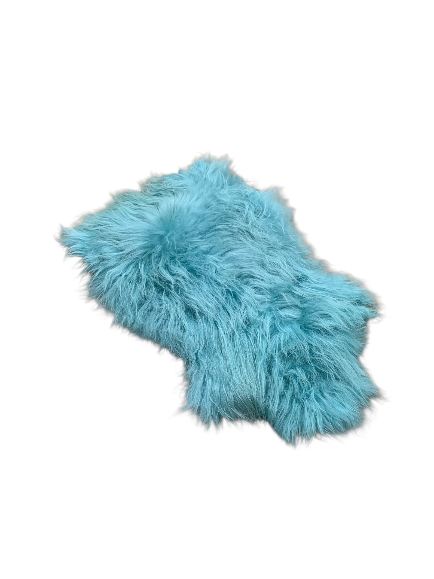 BUNTE Schaffell | Türkis | Echtes Lammfell |Teppich Deko | 120cm | Sitzauflage