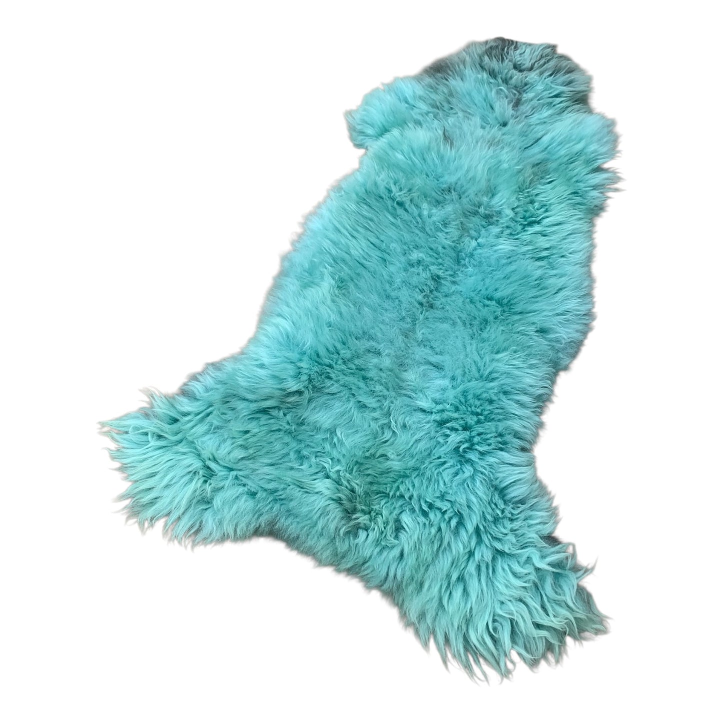 BUNTE Schaffell | Türkis | Echtes Lammfell |Teppich Deko | 120cm | Sitzauflage