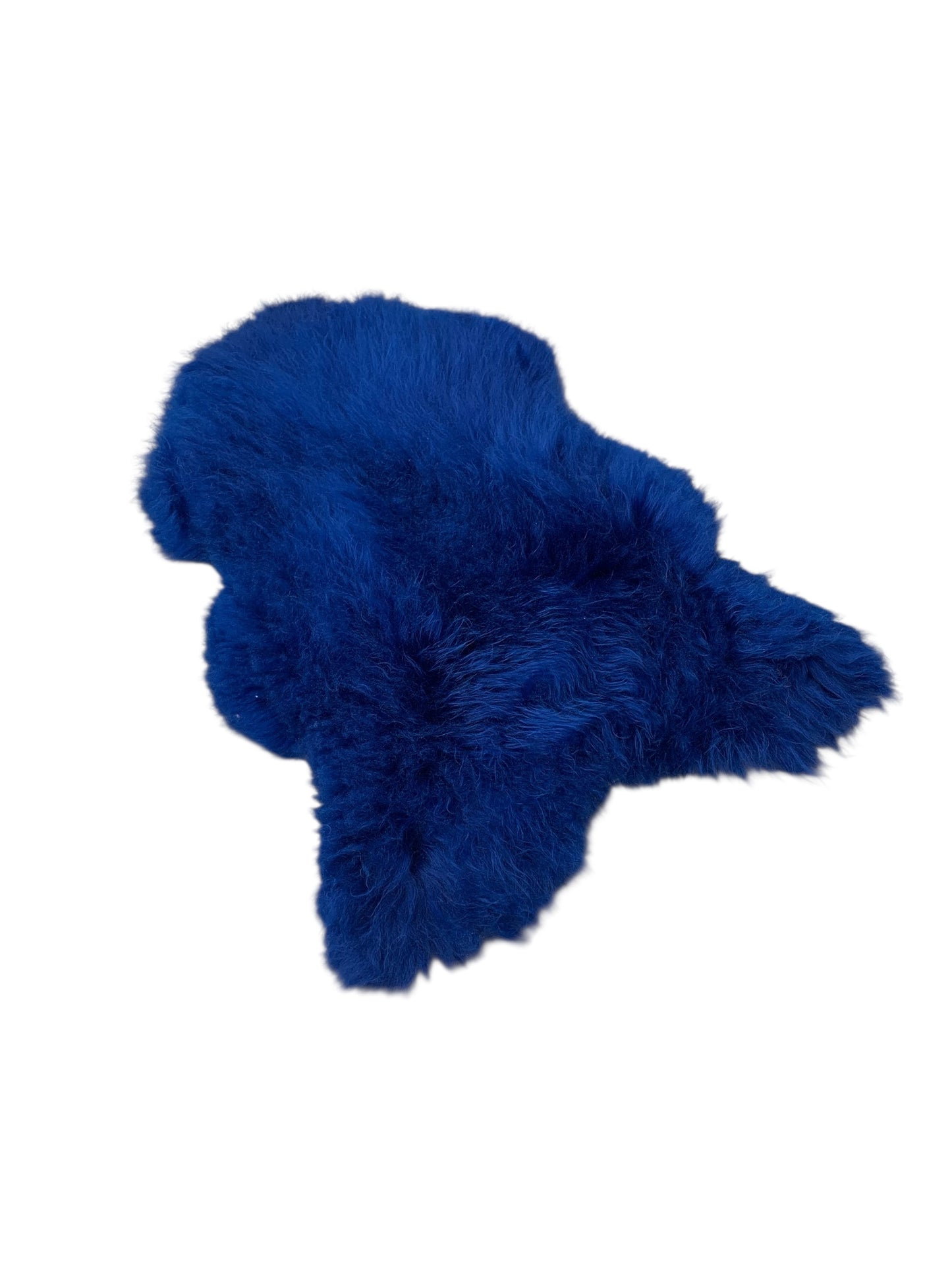 BUNTE Schaffell | Blau | Echtes Lammfell |Teppich Deko | 120cm | Sitzauflage