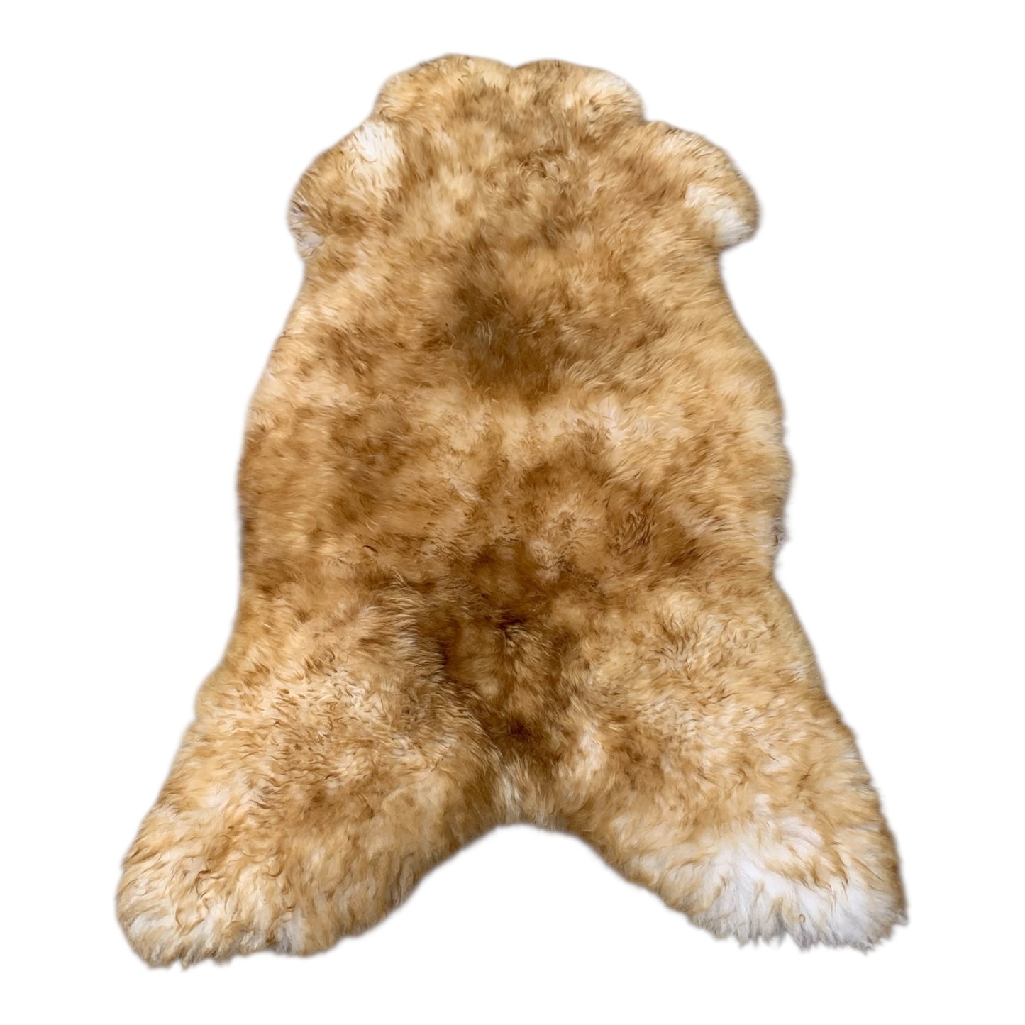 TOP Schaffell | 140cm | Echtes Lammfell |Teppich Deko | Braun-Geflammt | Sitzauflage