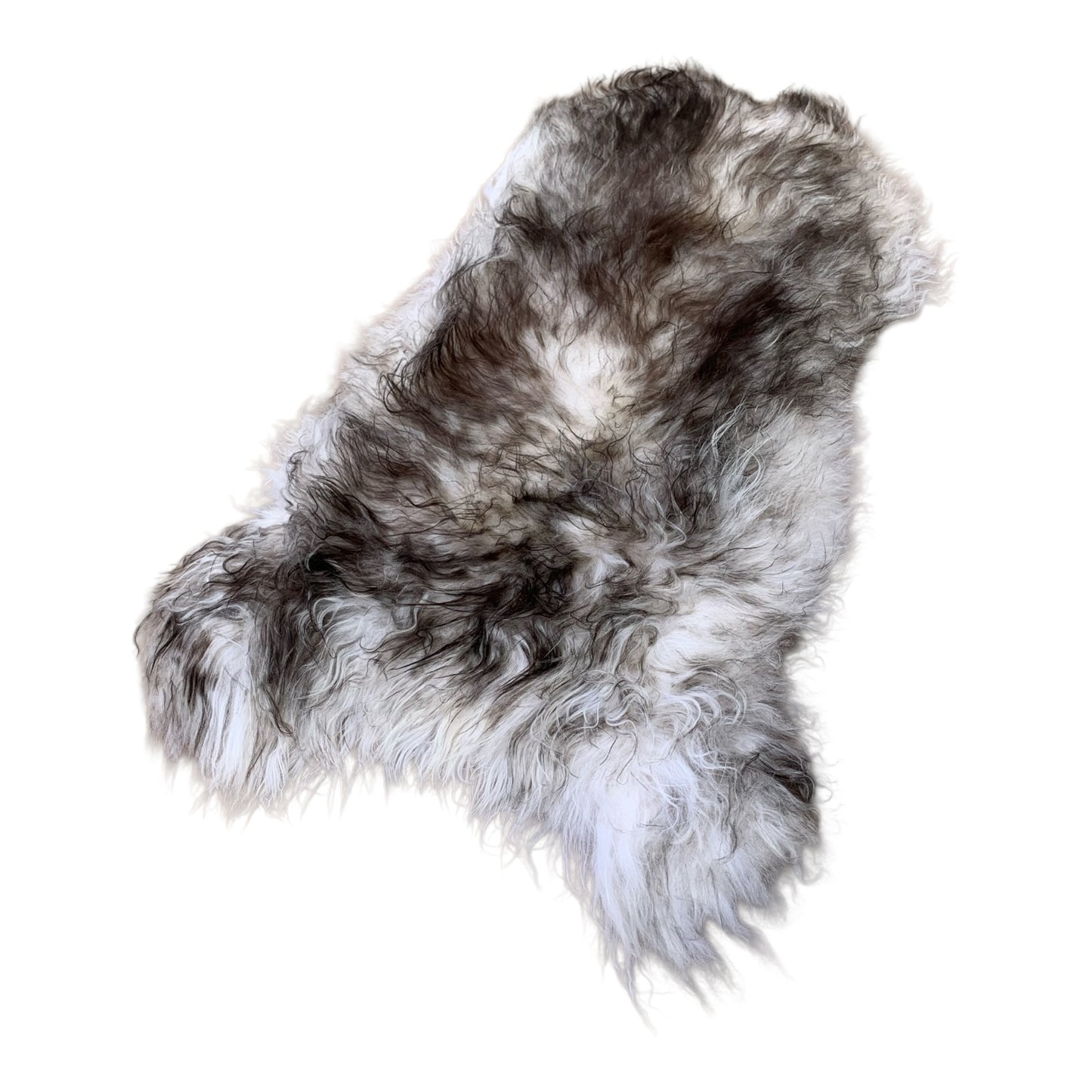 TOP Schaffell | 140cm | Echtes Lammfell |Teppich Deko | Dunkel-Geflammt | Sitzauflage
