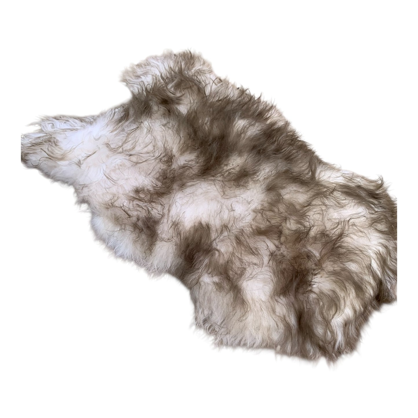 TOP Schaffell | 140cm | Echtes Lammfell |Teppich Deko | Dunkel-Geflammt | Sitzauflage