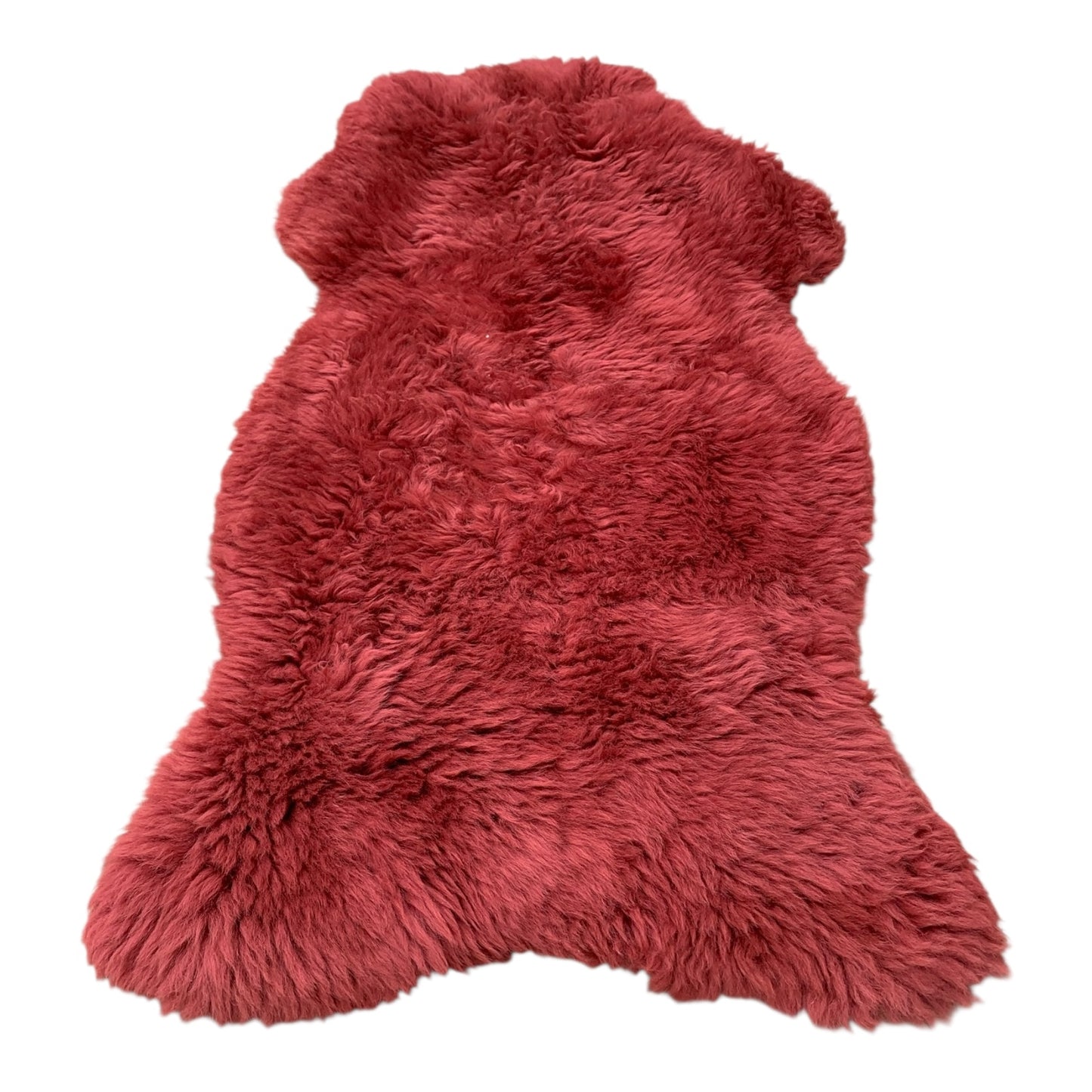BUNTE Schaffell | Bordeaux-Rot | Echtes Lammfell |Teppich Deko | 120cm | Sitzauflage