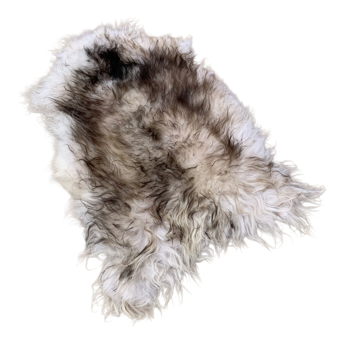 TOP Schaffell | 140cm | Echtes Lammfell |Teppich Deko | Dunkel-Geflammt | Sitzauflage