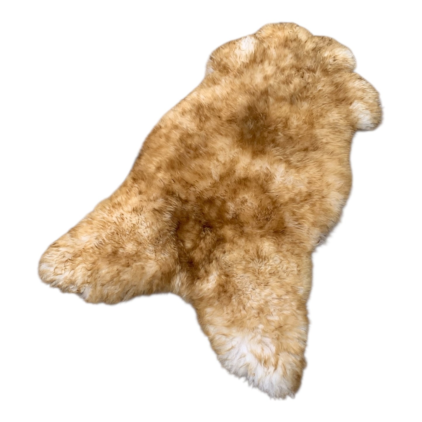 TOP Schaffell | 140cm | Echtes Lammfell |Teppich Deko | Braun-Geflammt | Sitzauflage