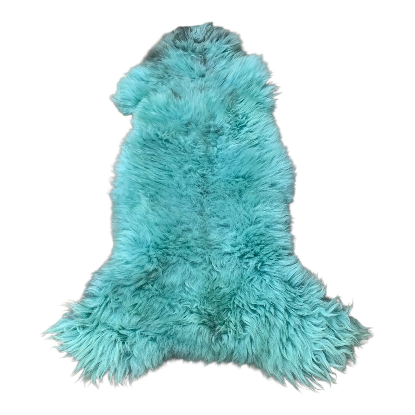 BUNTE Schaffell | Türkis | Echtes Lammfell |Teppich Deko | 120cm | Sitzauflage
