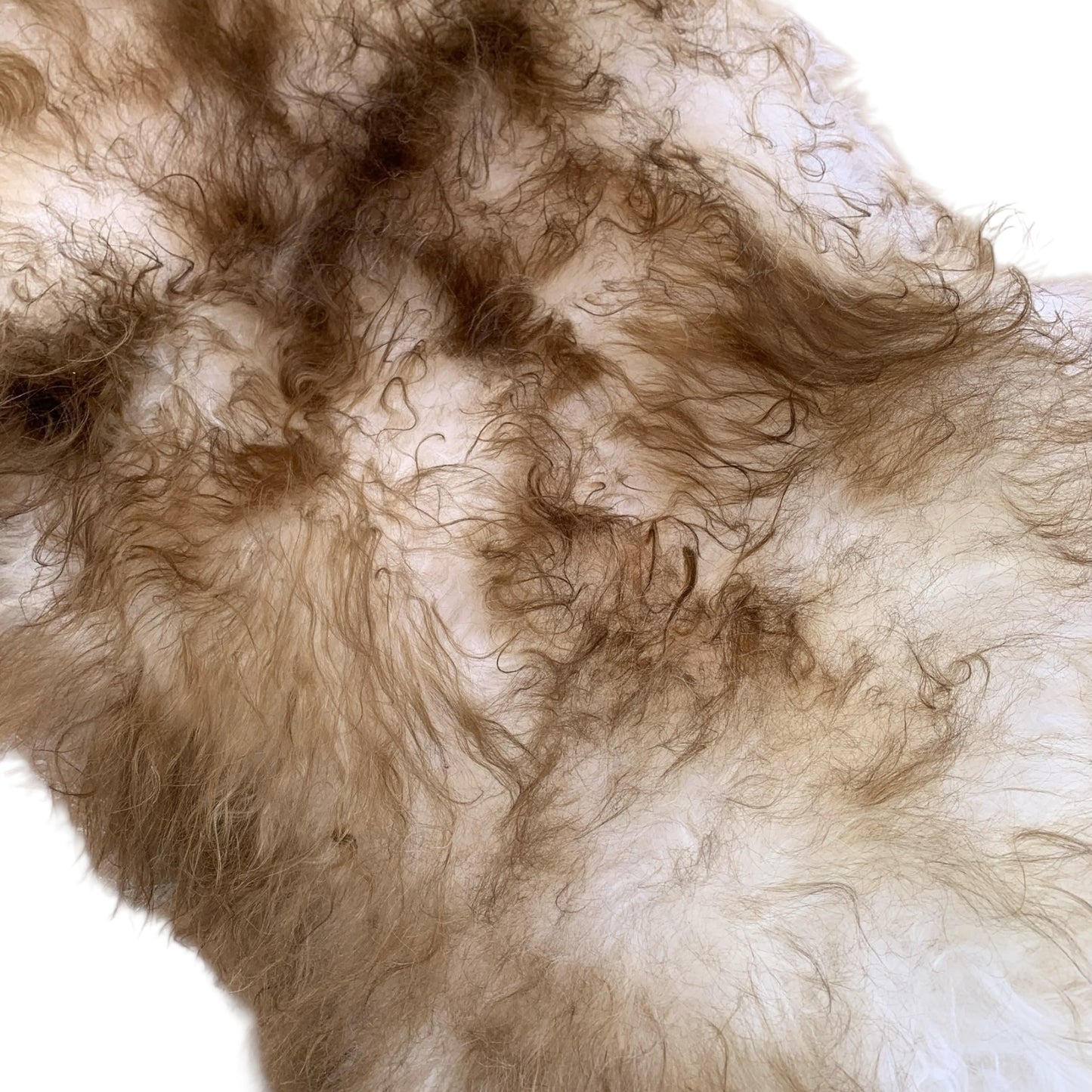 TOP Schaffell | 140cm | Echtes Lammfell |Teppich Deko | Braun-Geflammt | Sitzauflage