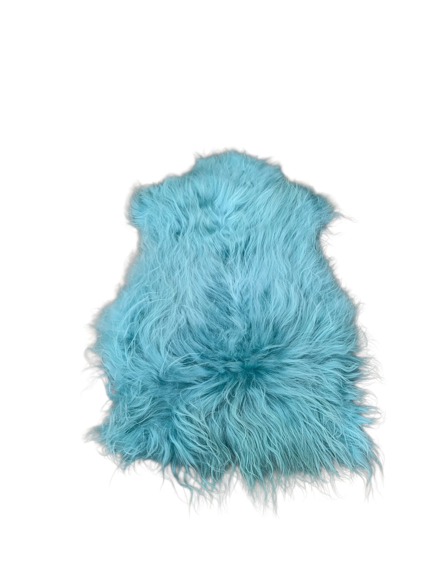 BUNTE Schaffell | Türkis | Echtes Lammfell |Teppich Deko | 120cm | Sitzauflage