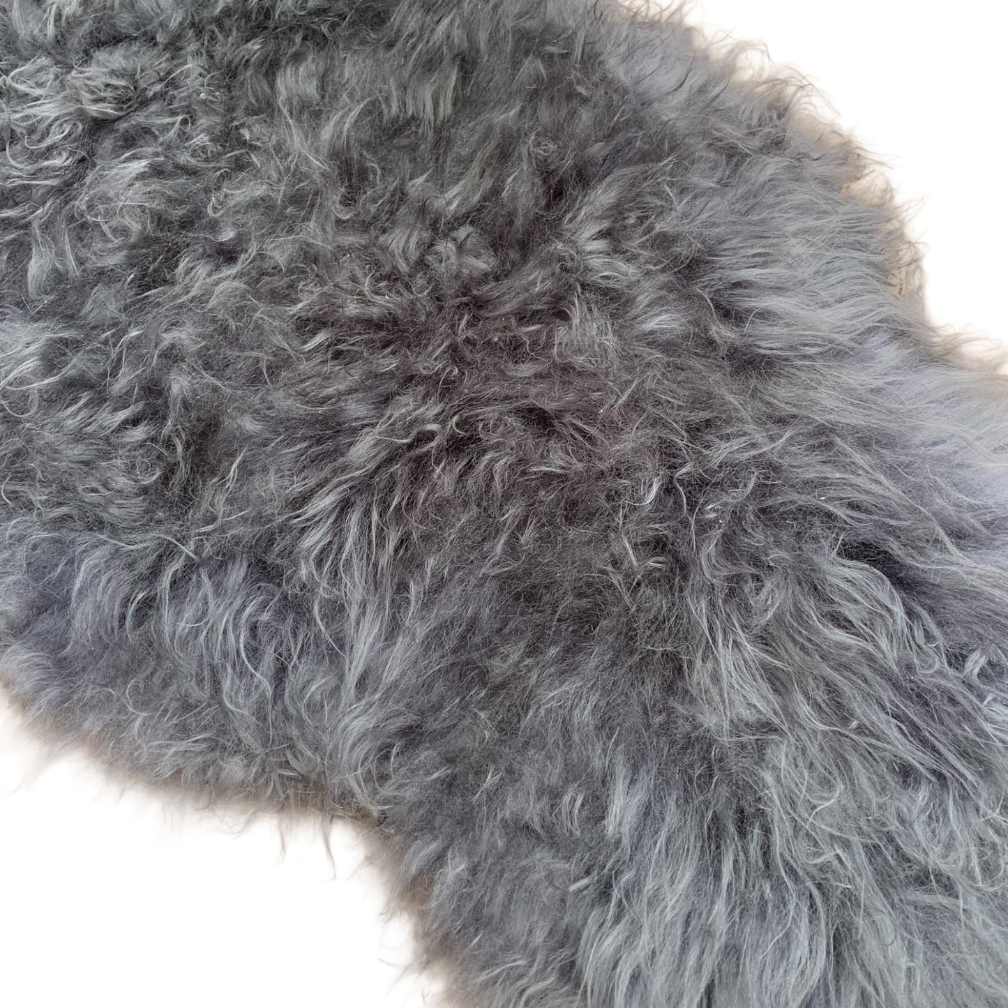TOP Schaffell | 140cm | Echtes Lammfell |Teppich Deko | Grau | Sitzauflage