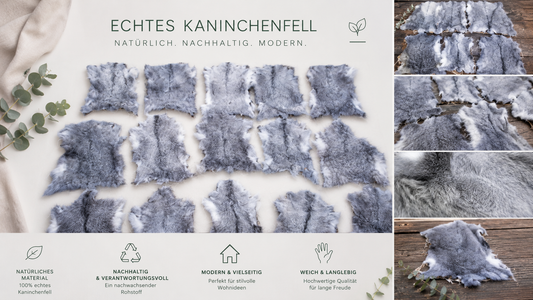 Premium Ziegenfell & Zickelfell NATUR – Nachhaltig, weich & modern in Grau