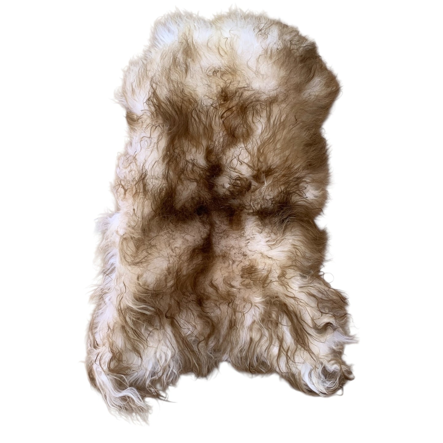 TOP Schaffell | 140cm | Echtes Lammfell |Teppich Deko | Braun-Geflammt | Sitzauflage
