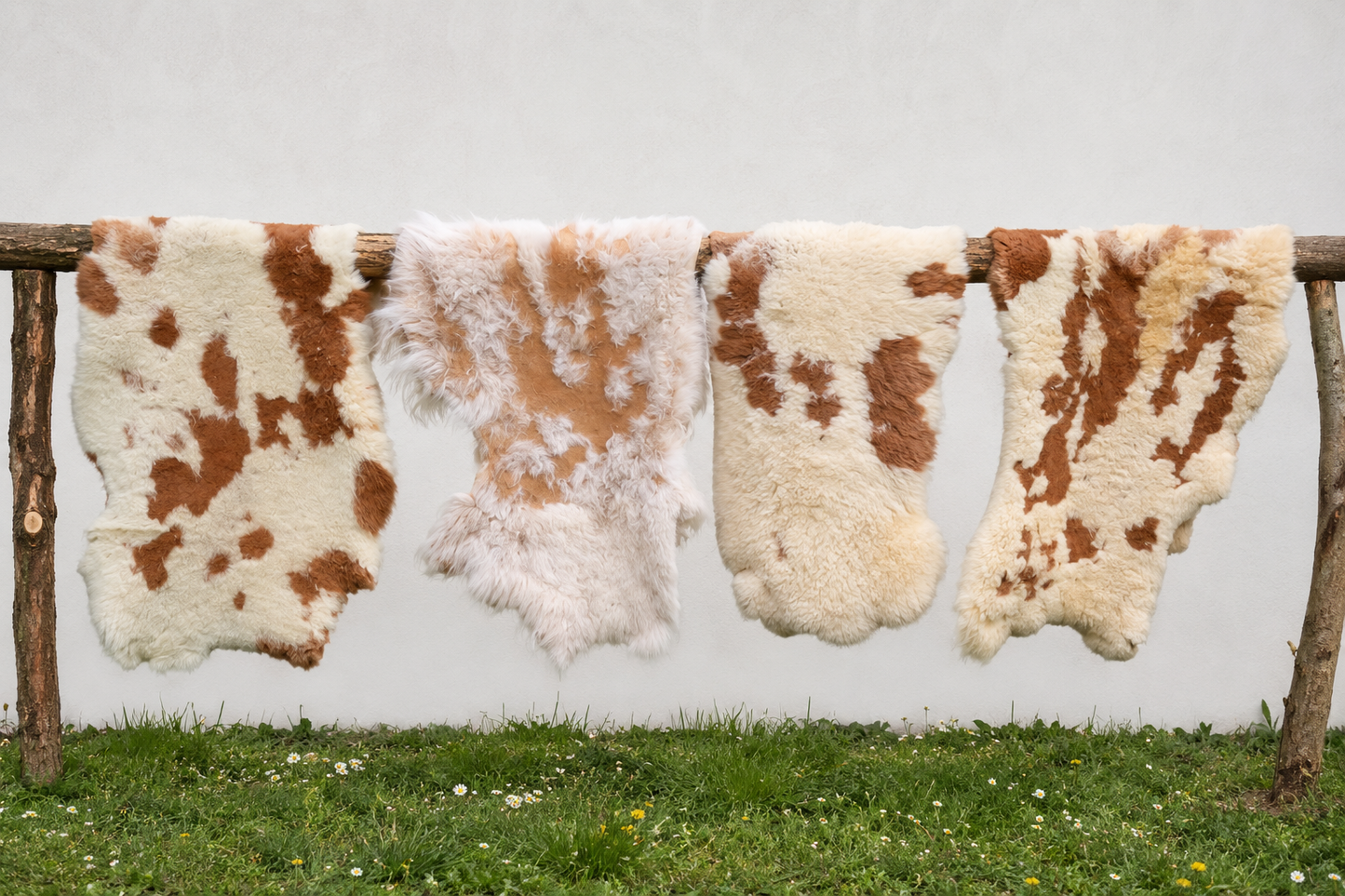 Echtes Schaffell Double Face nachhaltig gegerbt – Lammfell 2. Wahl zum Nähen, Basteln & DIY – Braun, Dunkelbraun, Hellbraun, Grau