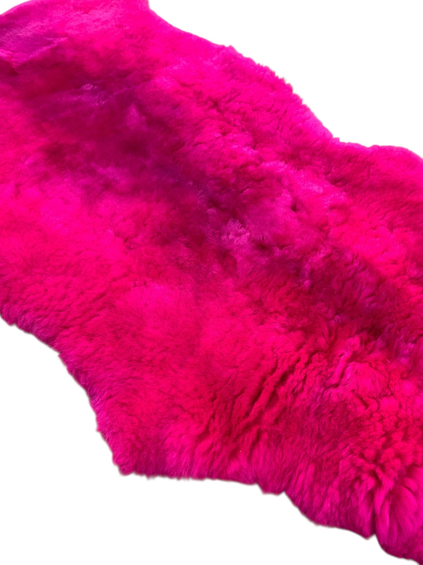 BUNTE Schaffell | Magenta | Echtes Lammfell |Teppich Deko | 120cm | Sitzauflage