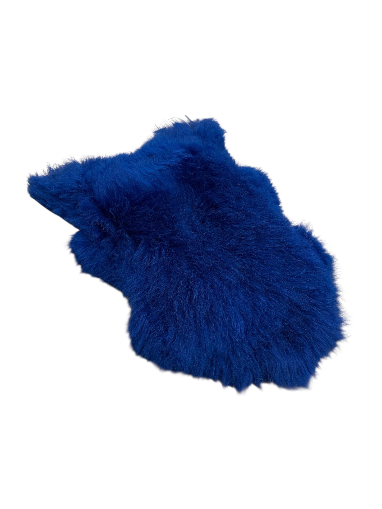 BUNTE Schaffell | Blau | Echtes Lammfell |Teppich Deko | 120cm | Sitzauflage