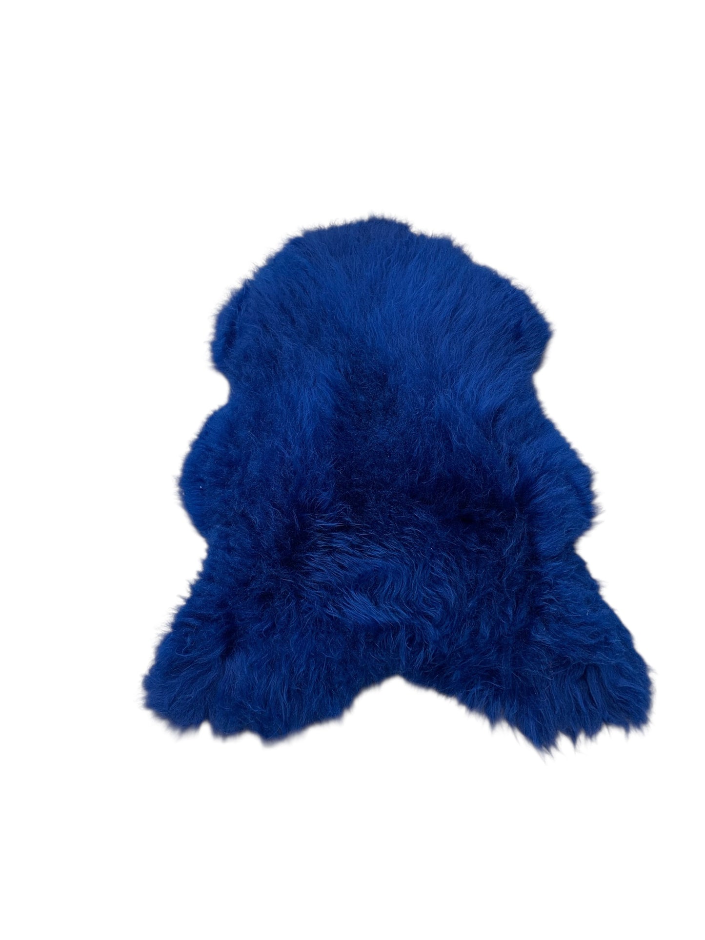 BUNTE Schaffell | Blau | Echtes Lammfell |Teppich Deko | 120cm | Sitzauflage