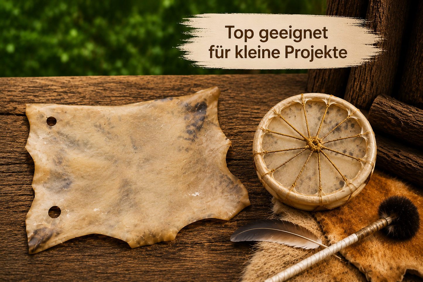 Rehrohhaut / Pergament – 2. Wahl – Nachhaltige Naturhaut für Trommelbau, Kunst & Handwerk