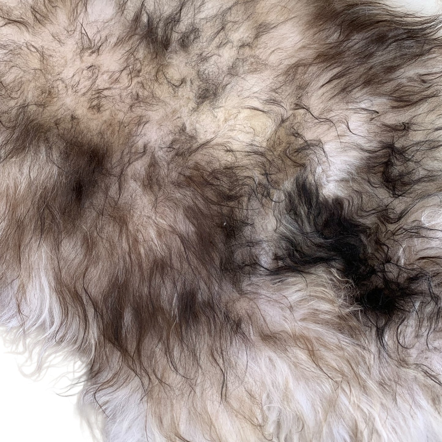 TOP Schaffell | 140cm | Echtes Lammfell |Teppich Deko | Dunkel-Geflammt | Sitzauflage