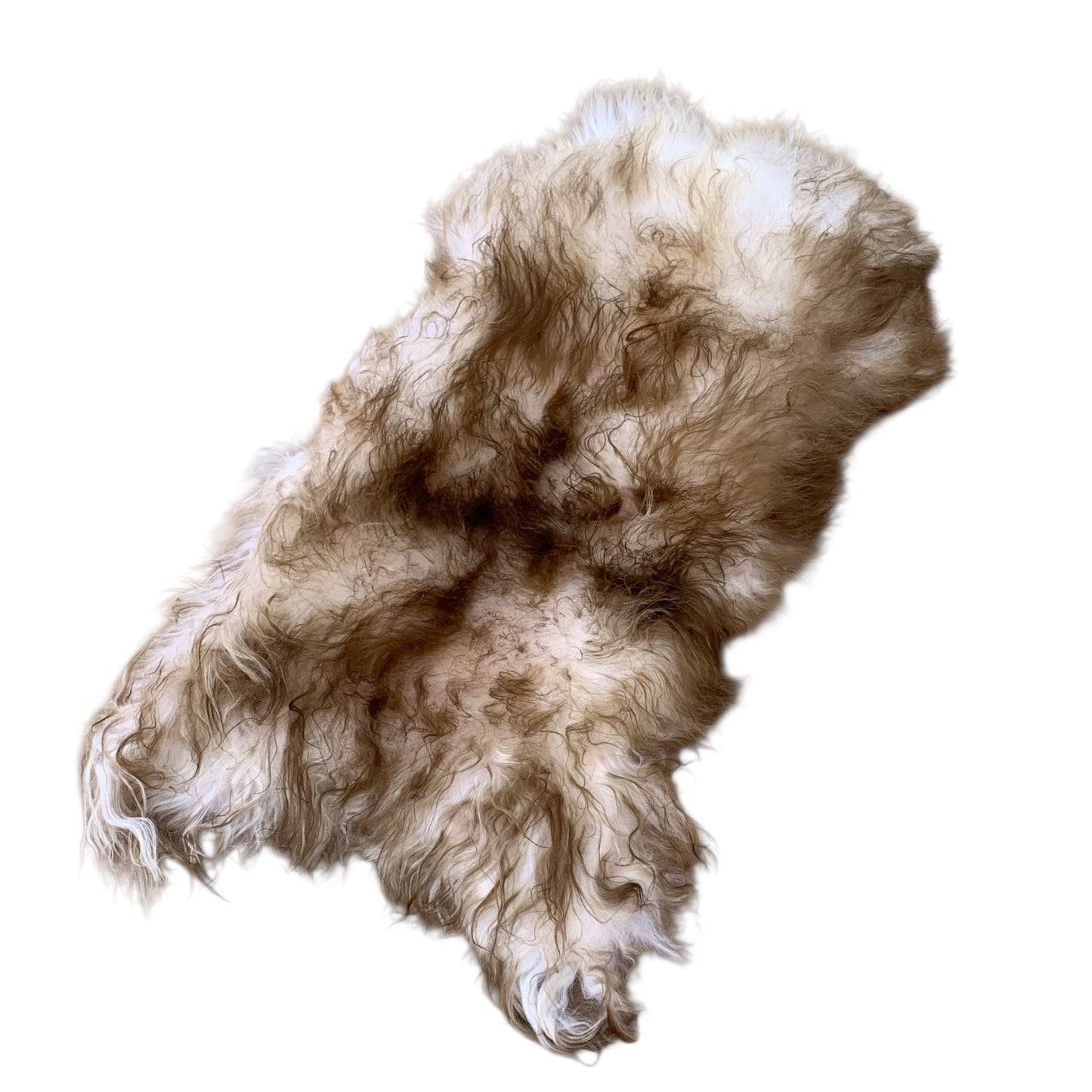 TOP Schaffell | 140cm | Echtes Lammfell |Teppich Deko | Braun-Geflammt | Sitzauflage