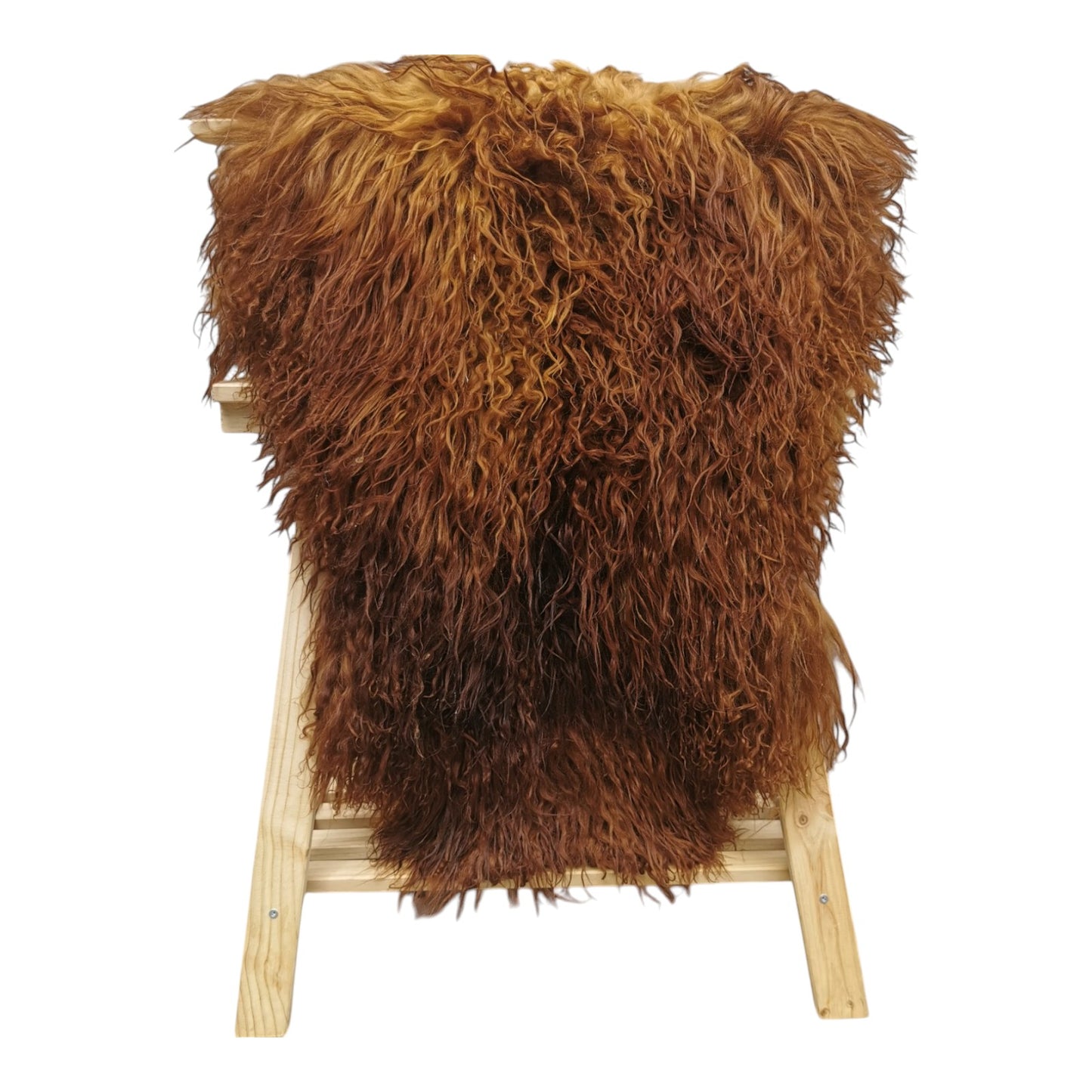 TOP Schaffell | 140cm | Echtes Lammfell |Teppich Deko | Ginger / Gold-Braun | Sitzauflage