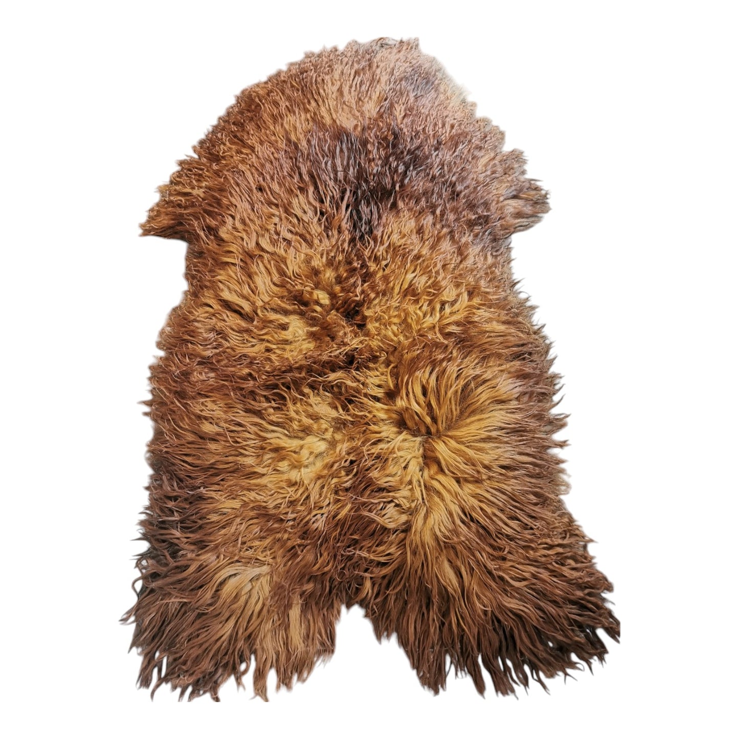 TOP Schaffell | 140cm | Echtes Lammfell |Teppich Deko | Ginger / Gold-Braun | Sitzauflage