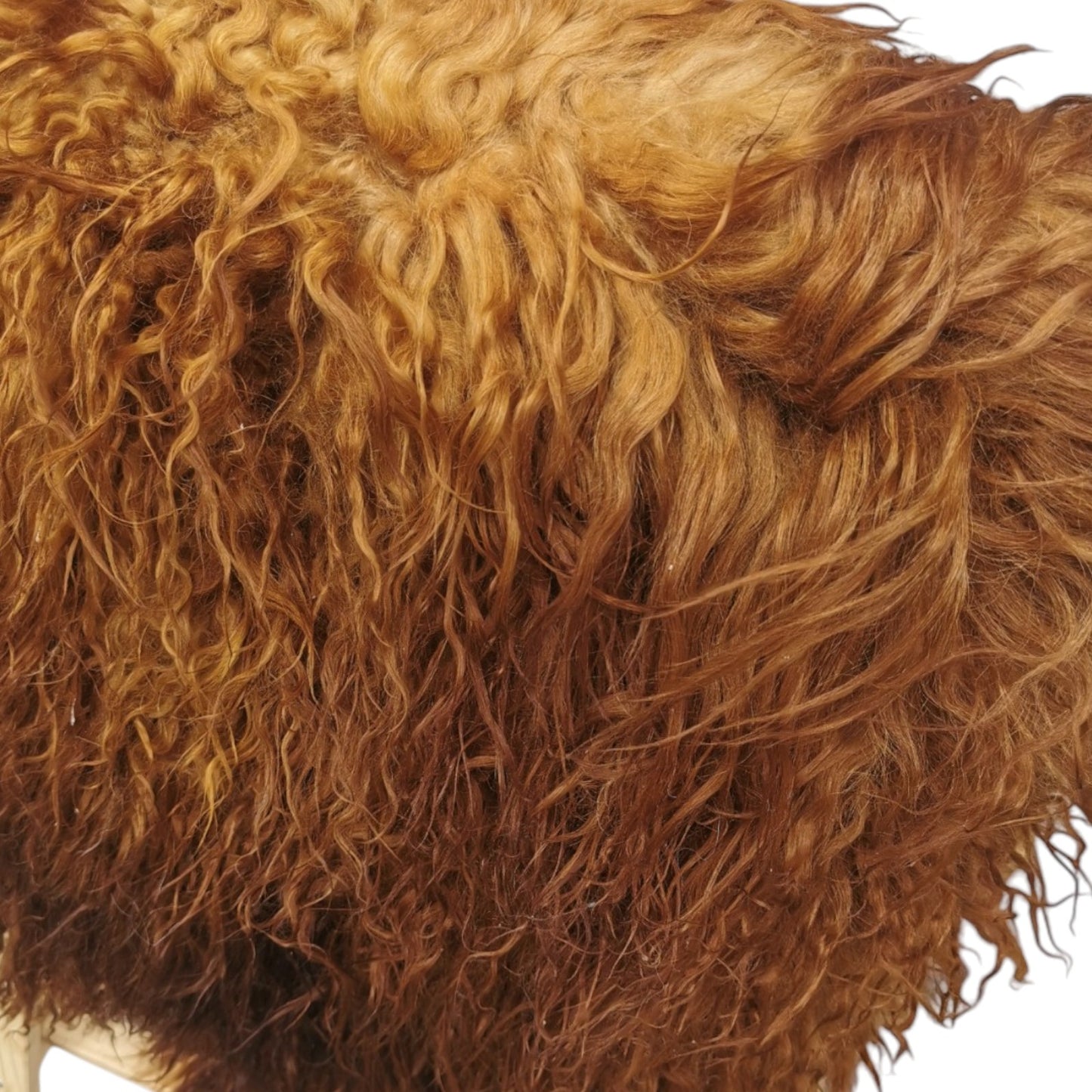 TOP Schaffell | 140cm | Echtes Lammfell |Teppich Deko | Ginger / Gold-Braun | Sitzauflage