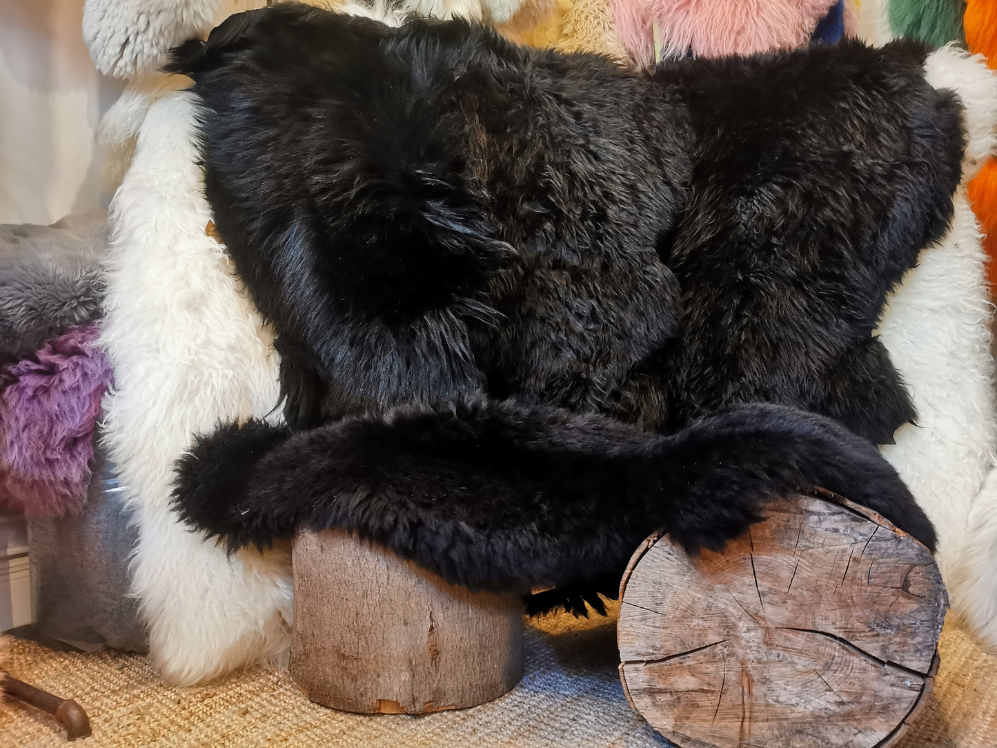 Merino Premium Felle in Schwarz