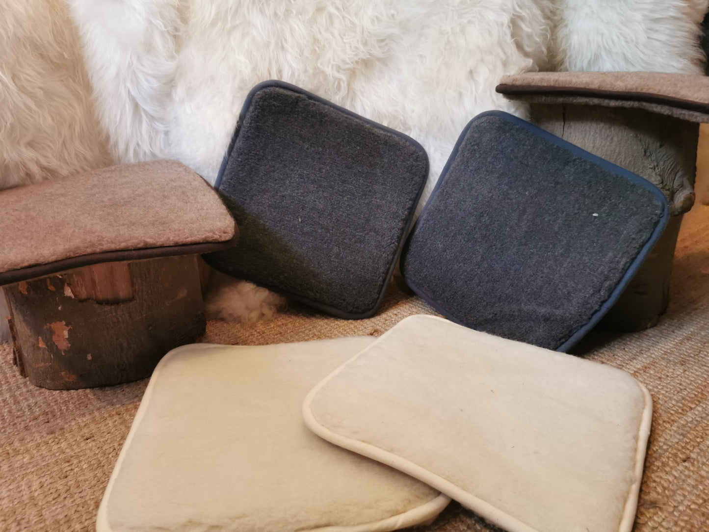 Square seat cushions, seat pads