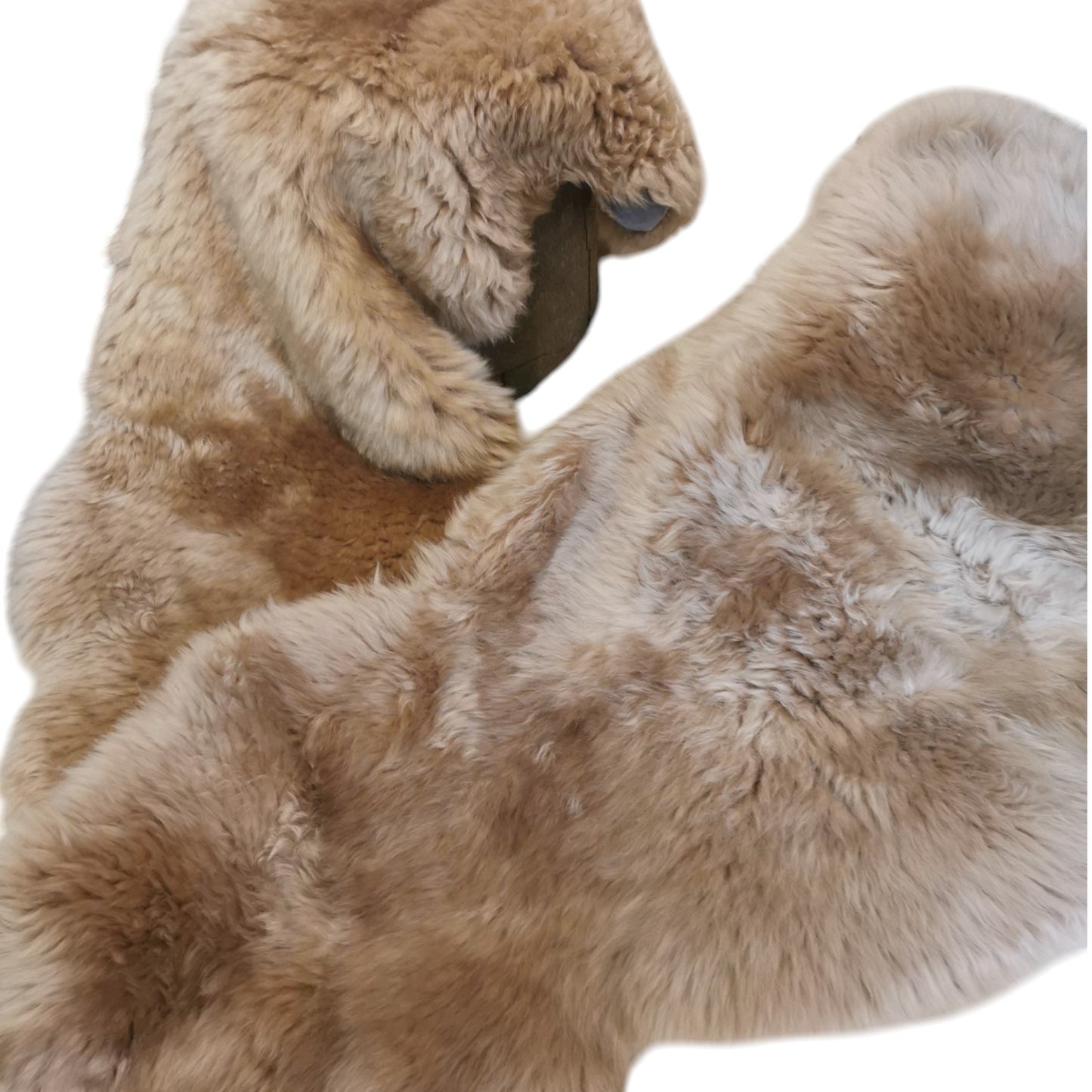 TOP Schaffell | 140cm | Echtes Lammfell |Teppich Deko | Beige | Sitzauflage