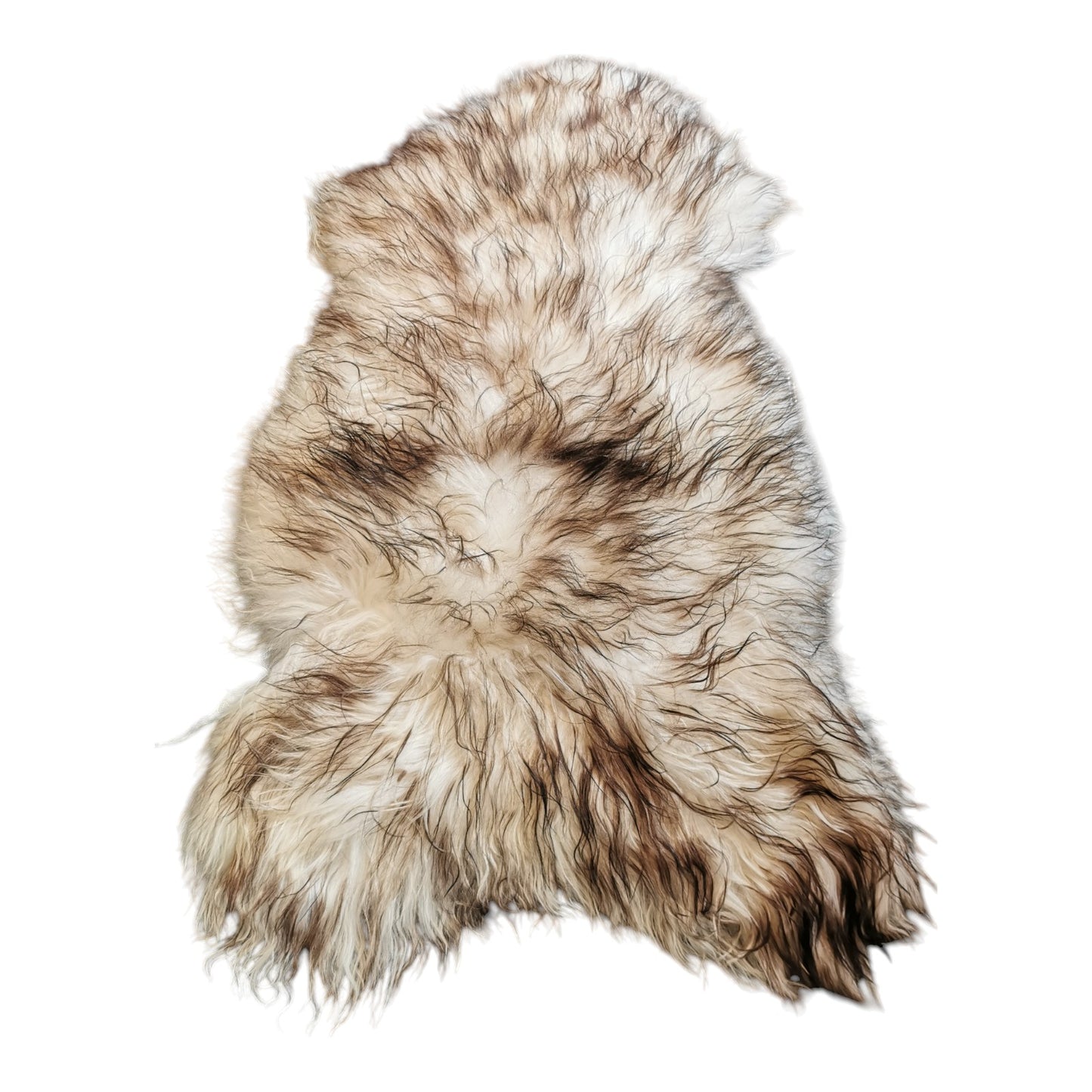 TOP Schaffell | 140cm | Echtes Lammfell |Teppich Deko | Braun-Geflammt | Sitzauflage