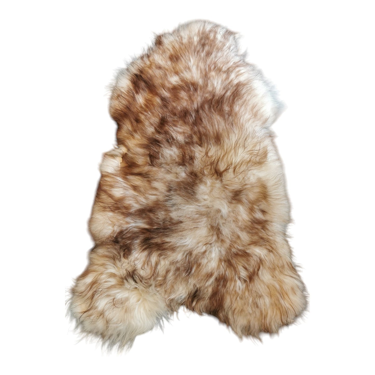 TOP Schaffell | 140cm | Echtes Lammfell |Teppich Deko | Braun-Geflammt | Sitzauflage