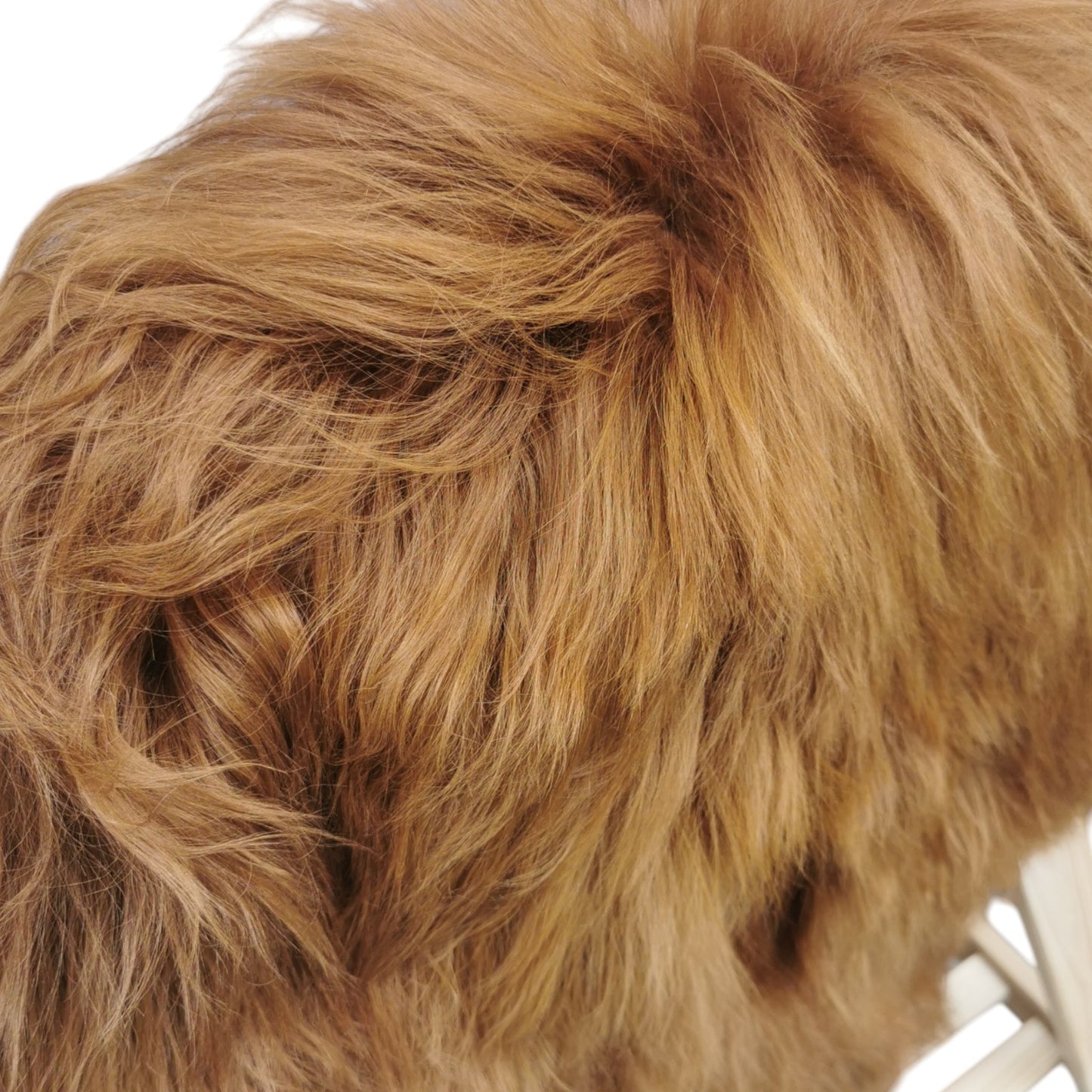 TOP Schaffell | 140cm | Echtes Lammfell |Teppich Deko | Ginger / Gold-Braun | Sitzauflage