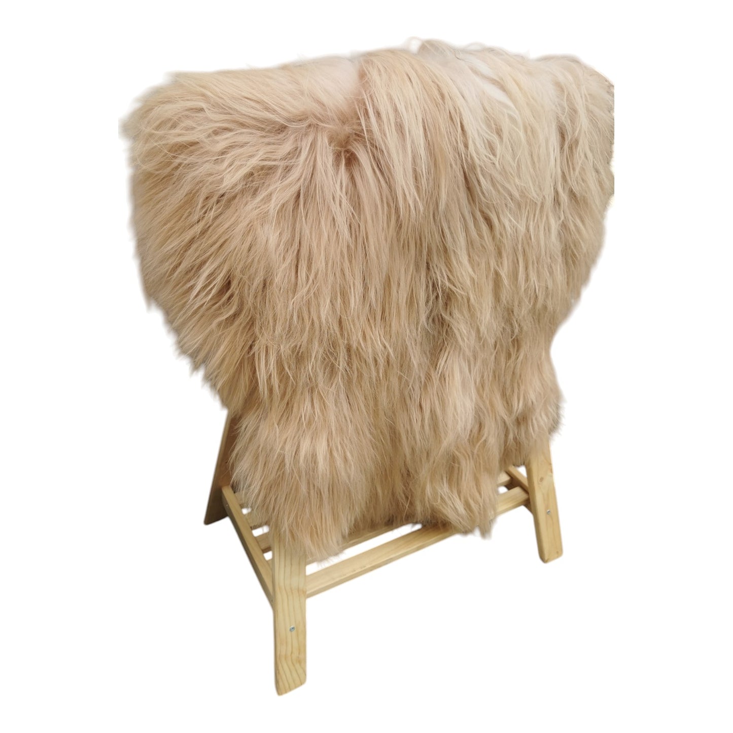 TOP Schaffell | 140cm | Echtes Lammfell |Teppich Deko | Beige | Sitzauflage