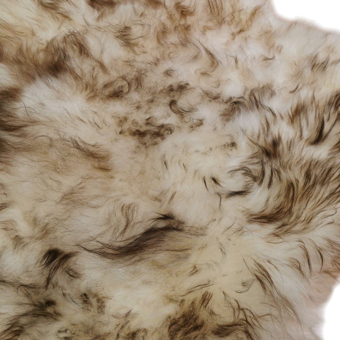 TOP Schaffell | 140cm | Echtes Lammfell |Teppich Deko | Braun-Geflammt | Sitzauflage