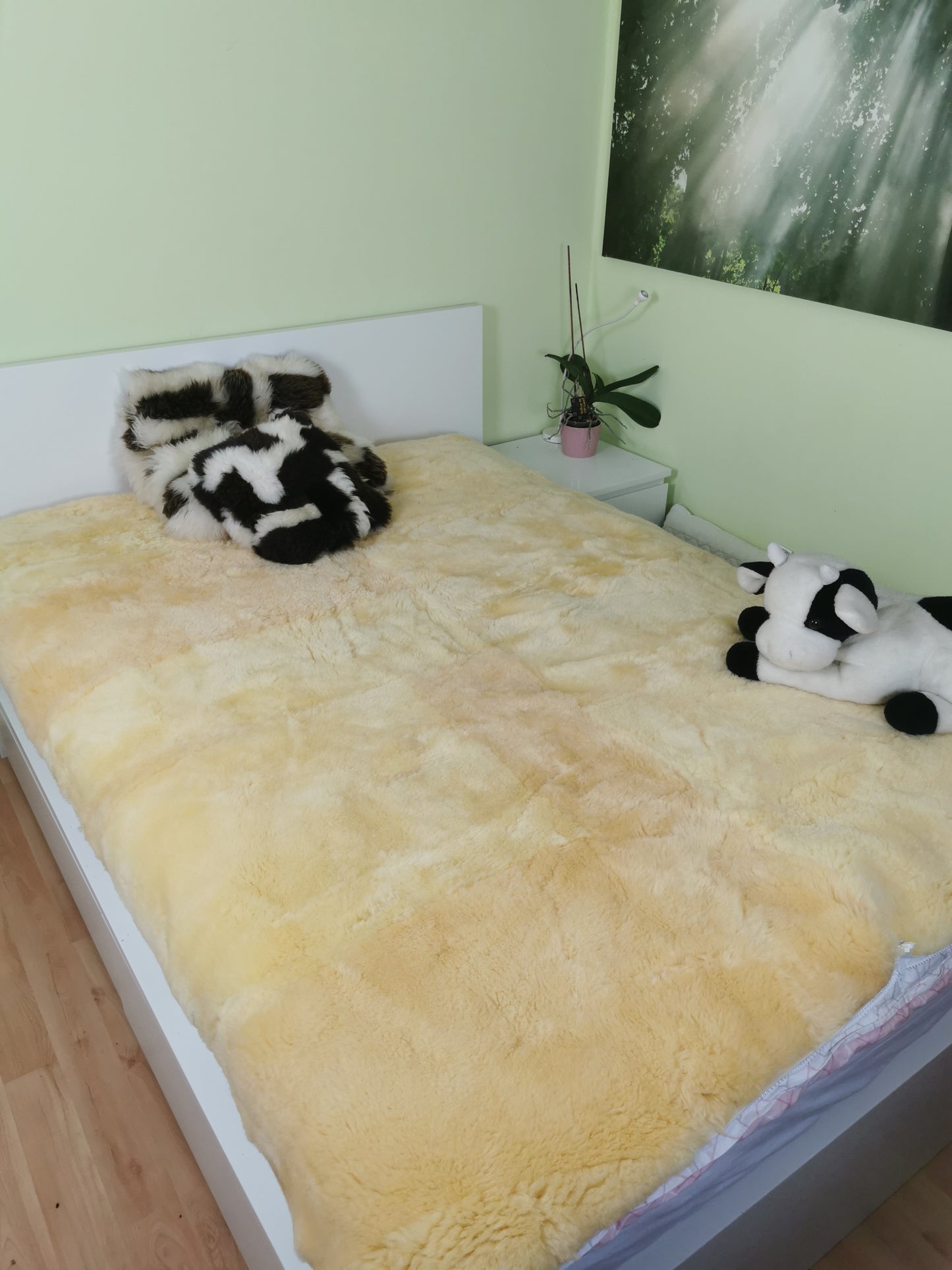 200x160cm sheepskin, German Merino wool, sustainable, mattress topper, bed pad, play mat, sleeping bag, camper, medical, Relugan tanning