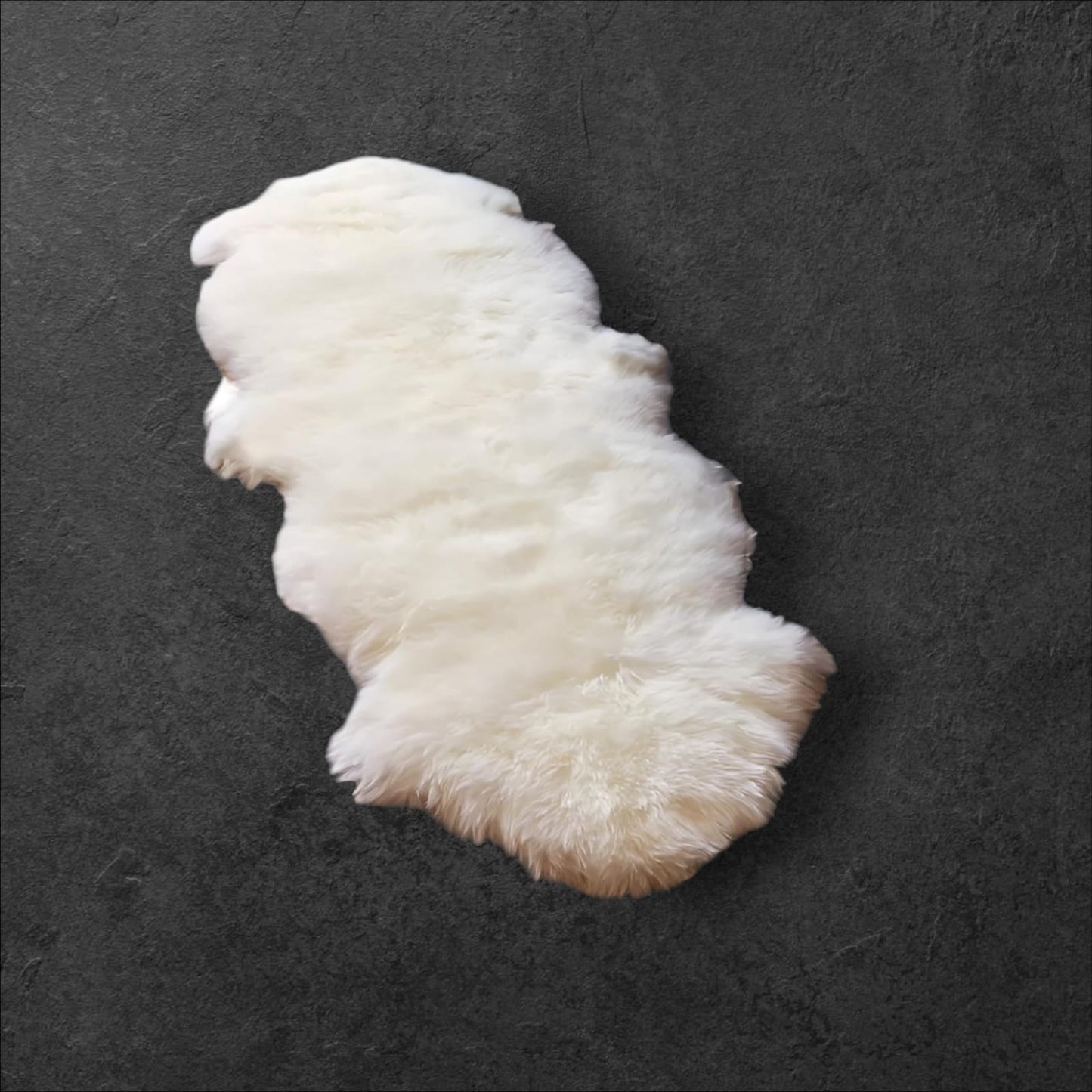 180 x 70 cm | XXL Genuine Sheepskin | Lambskin Fur Rug | White, Brown, Flamed | Double Stitched