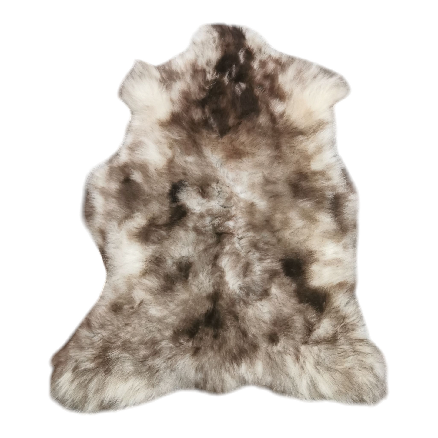 TOP Schaffell | 140cm | Echtes Lammfell |Teppich Deko | Braun & Dunkel geflammt | Sitzauflage